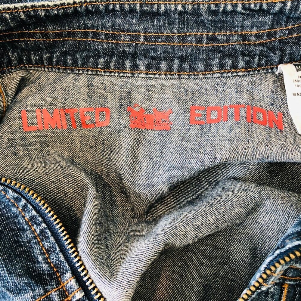 Levis Jean Jacket Limited Edition Mens Size M Moto Biker European Market ? 2005 - Picture 9 of 12